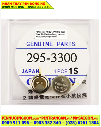 Pin sạc SOLAR Panasonic MT621 Part 295-3300 Titanium Lithium (chân thép đồng vàng), Xuất xứ Indonesia